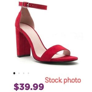 Women's Low Block Heel Ankle Strap Open Toe Party Dress Pump Sandals Size 7.5